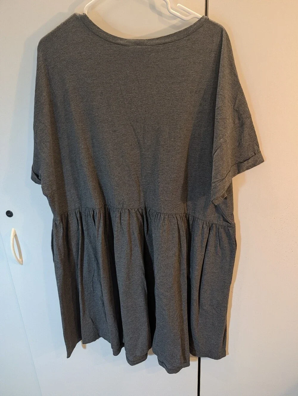 Torrid Charcoal Short Sleeve Woman's 2X Tiered Pocket Pajama Dress NWT